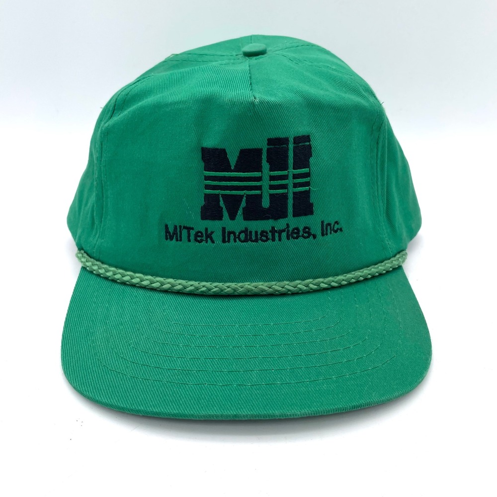 KC Snapback Hat Cotton Men OS Green Good MiTek Industries Vintage Rope Cap